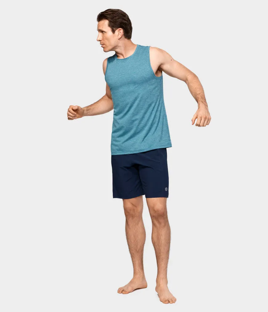 Manduka Apparel - Men's Cross Train Tank 01 - Heather Maldive