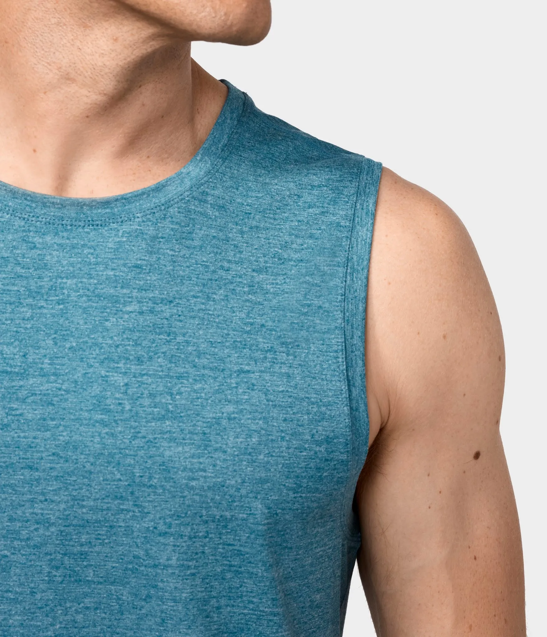 Manduka Apparel - Men's Cross Train Tank 01 - Heather Maldive