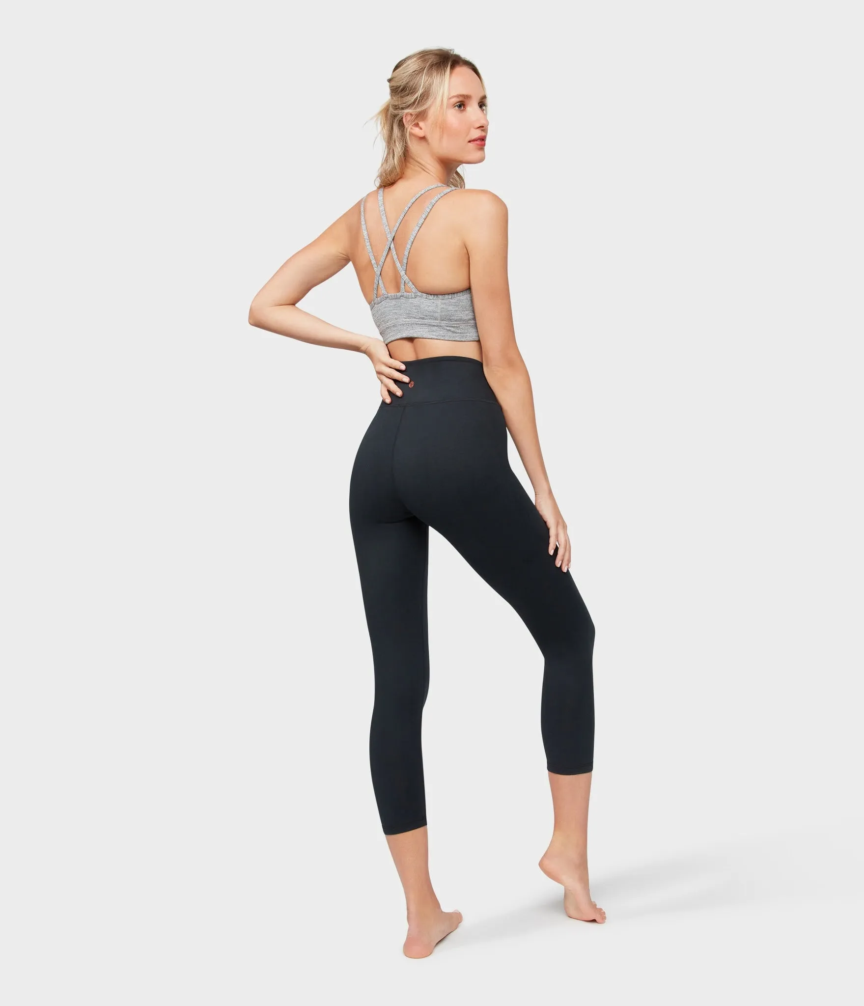 Manduka Apparel - Women's Cross Strap Bra 01 - Stone Melange-2