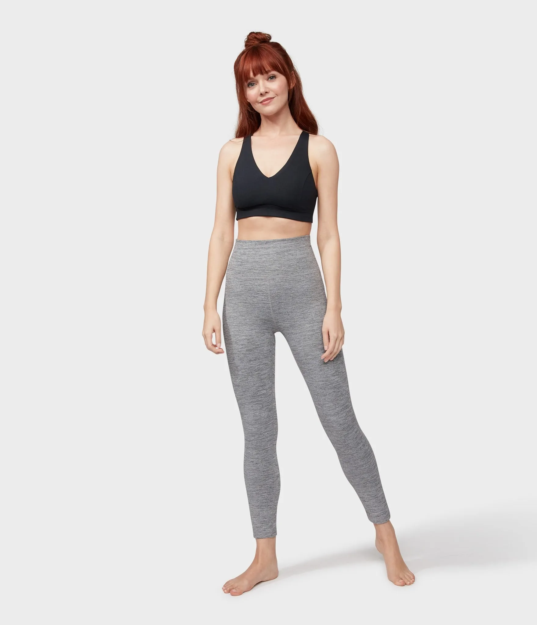 Manduka Apparel - Women's Essential Ankle Legging - Stone Melange-2
