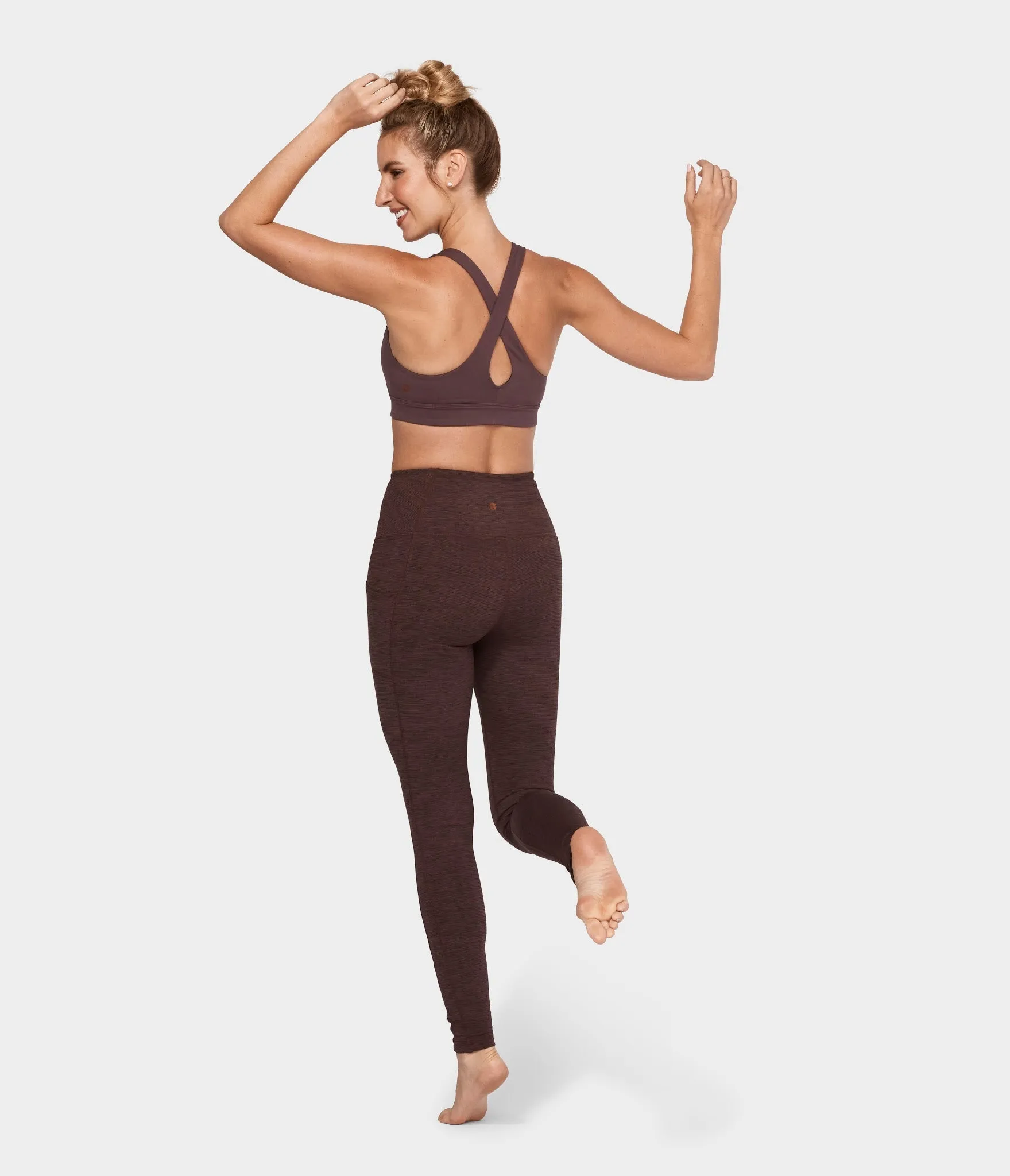 Manduka Apparel - Women's Essential Pocket Legging - Heather Fig
