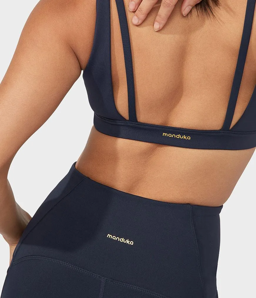 Manduka Apparel - Women's Presence Bra - Dark Sapphire