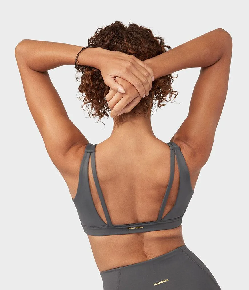 Manduka Apparel - Women's Presence Bra - New Grey
