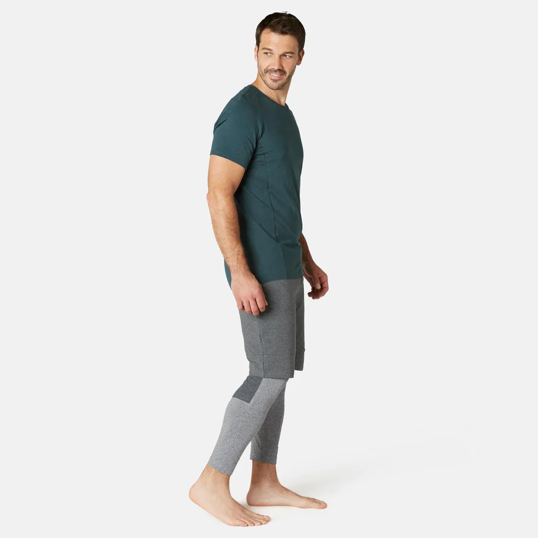 Men's Long Sport Slim-Fit Shorts 900 - Dark Grey