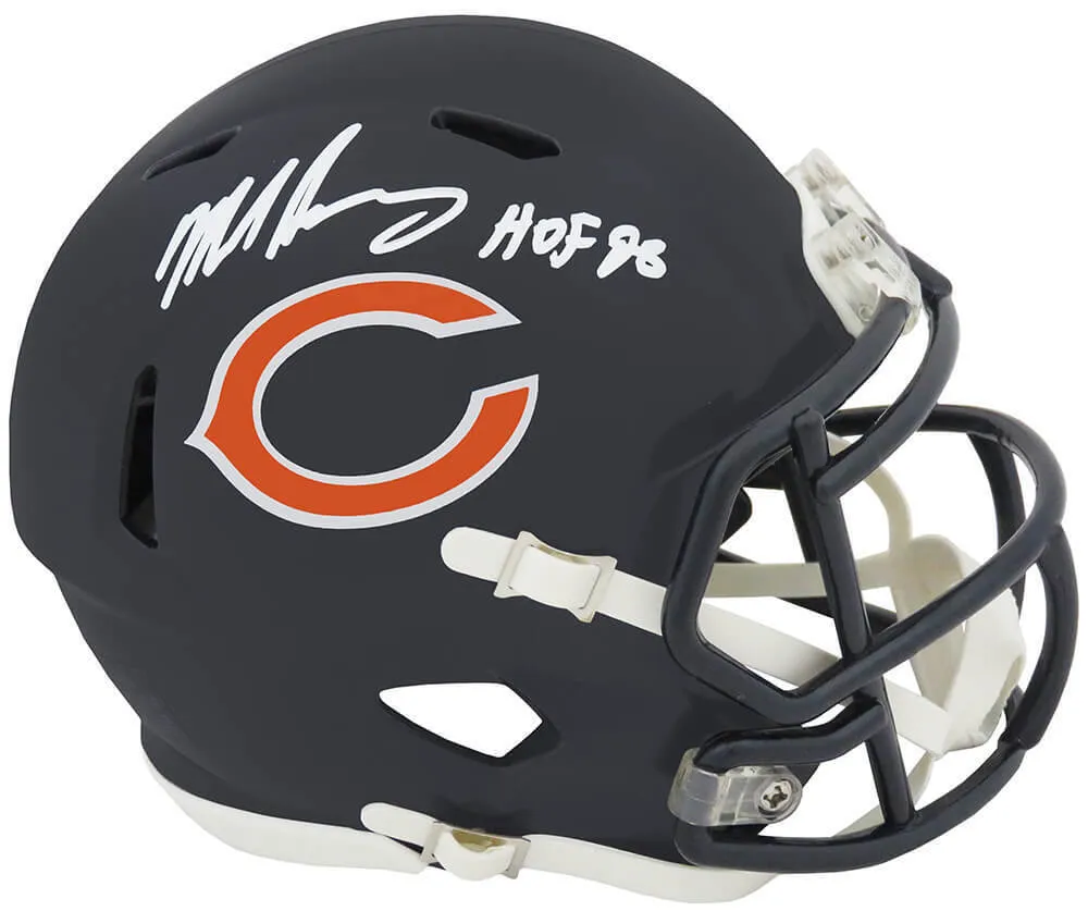 Mike Singletary Signed Chicago Bears Riddell Speed Mini Helmet w/HOF'98 (SS COA)