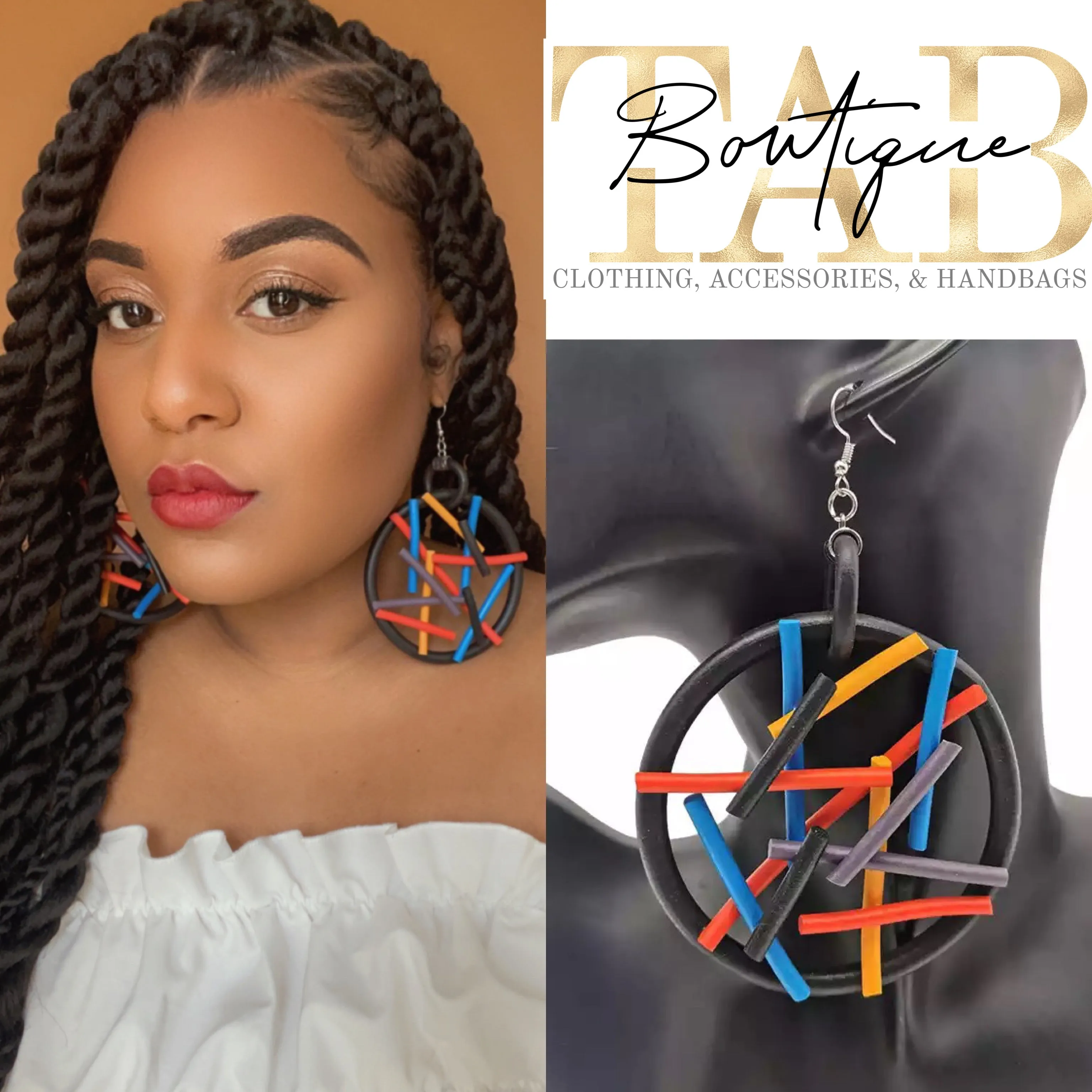 Multicolored Jungle Gym Earrings