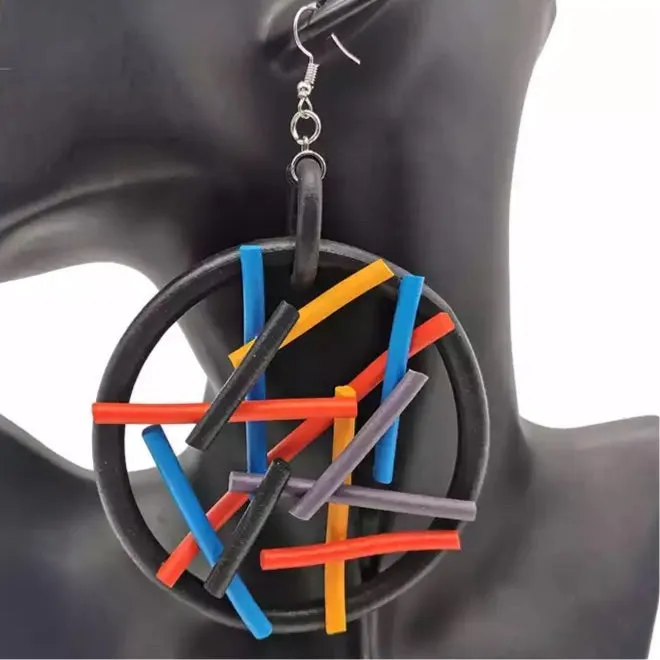 Multicolored Jungle Gym Earrings
