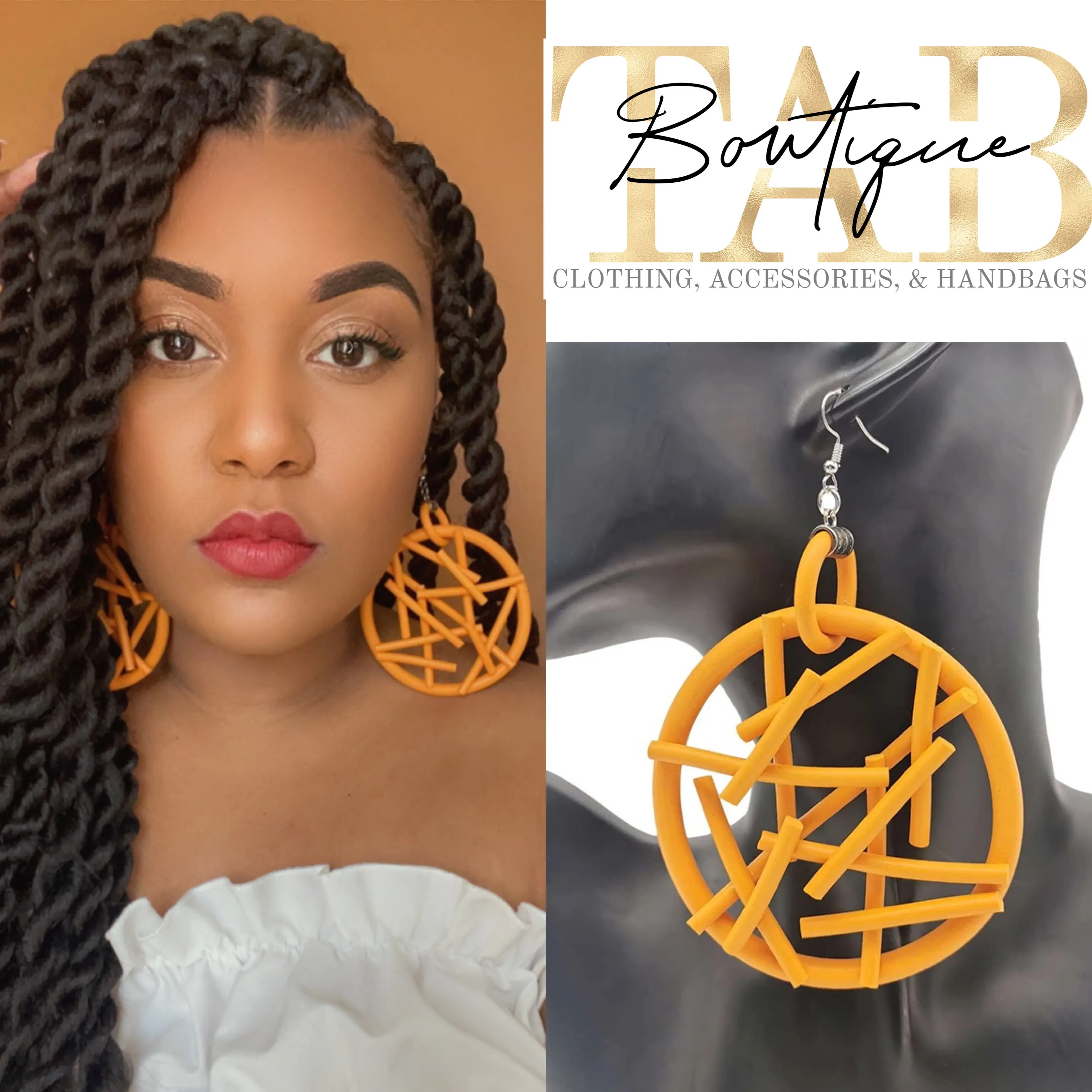 Mustard Yellow Jungle Gym Earrings