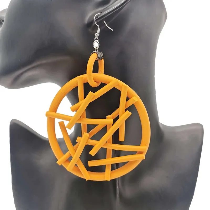 Mustard Yellow Jungle Gym Earrings