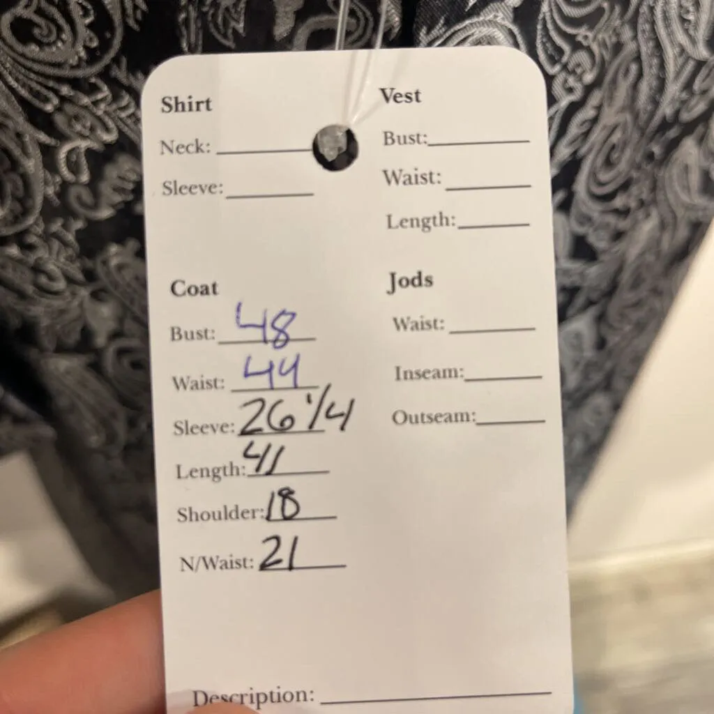 New MTC Silver Paisley Daycoat