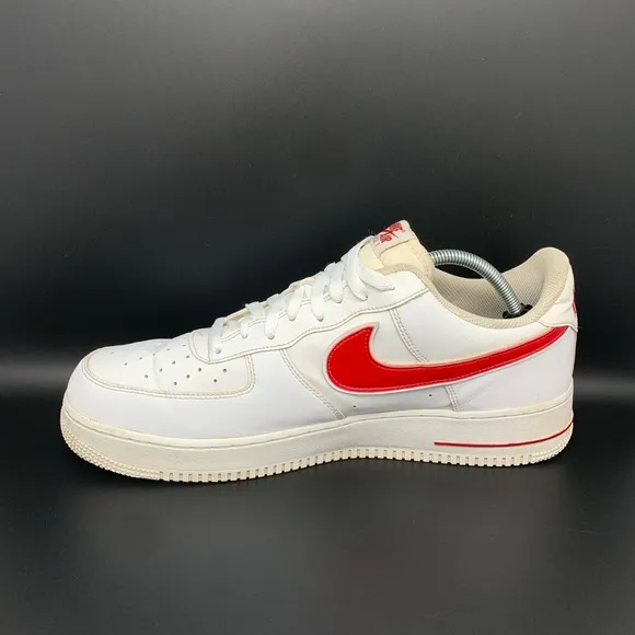 Nike Air Force 1 ‘07 Low White/Gym Red Shoes Men’s Sz 13
