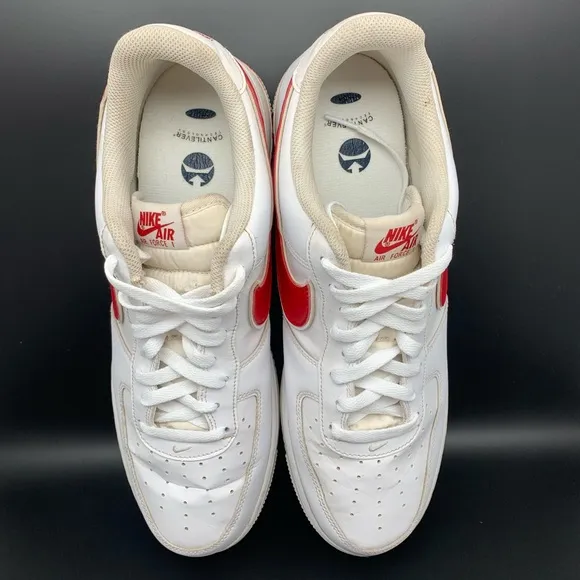 Nike Air Force 1 ‘07 Low White/Gym Red Shoes Men’s Sz 13
