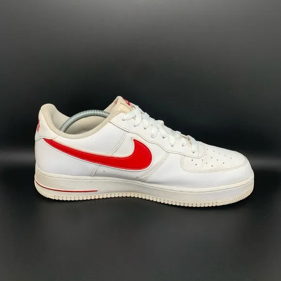 Nike Air Force 1 ‘07 Low White/Gym Red Shoes Men’s Sz 13