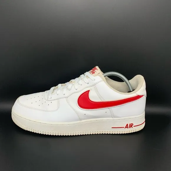 Nike Air Force 1 ‘07 Low White/Gym Red Shoes Men’s Sz 13