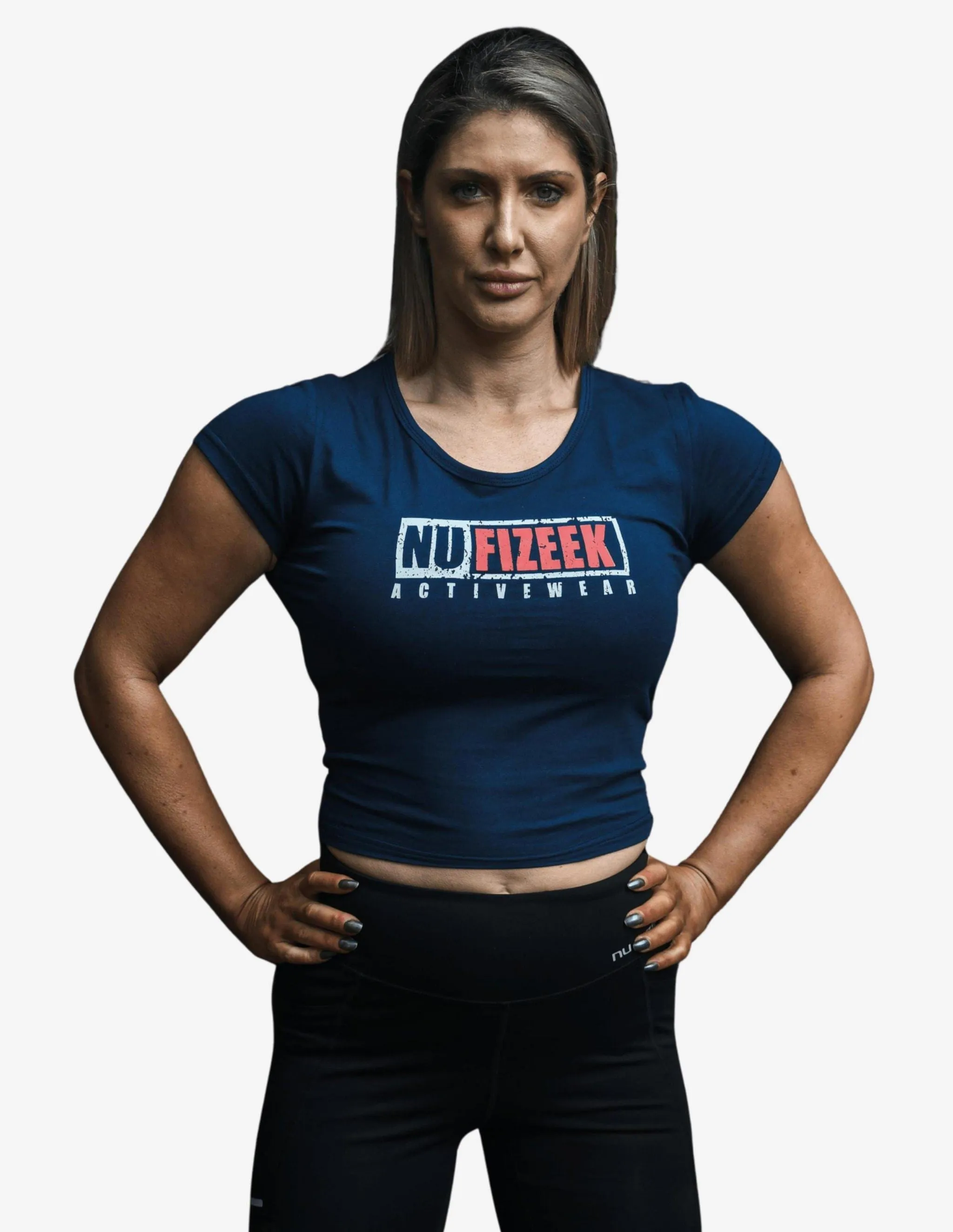 NU ATTITUDE CROP TOP BLUE