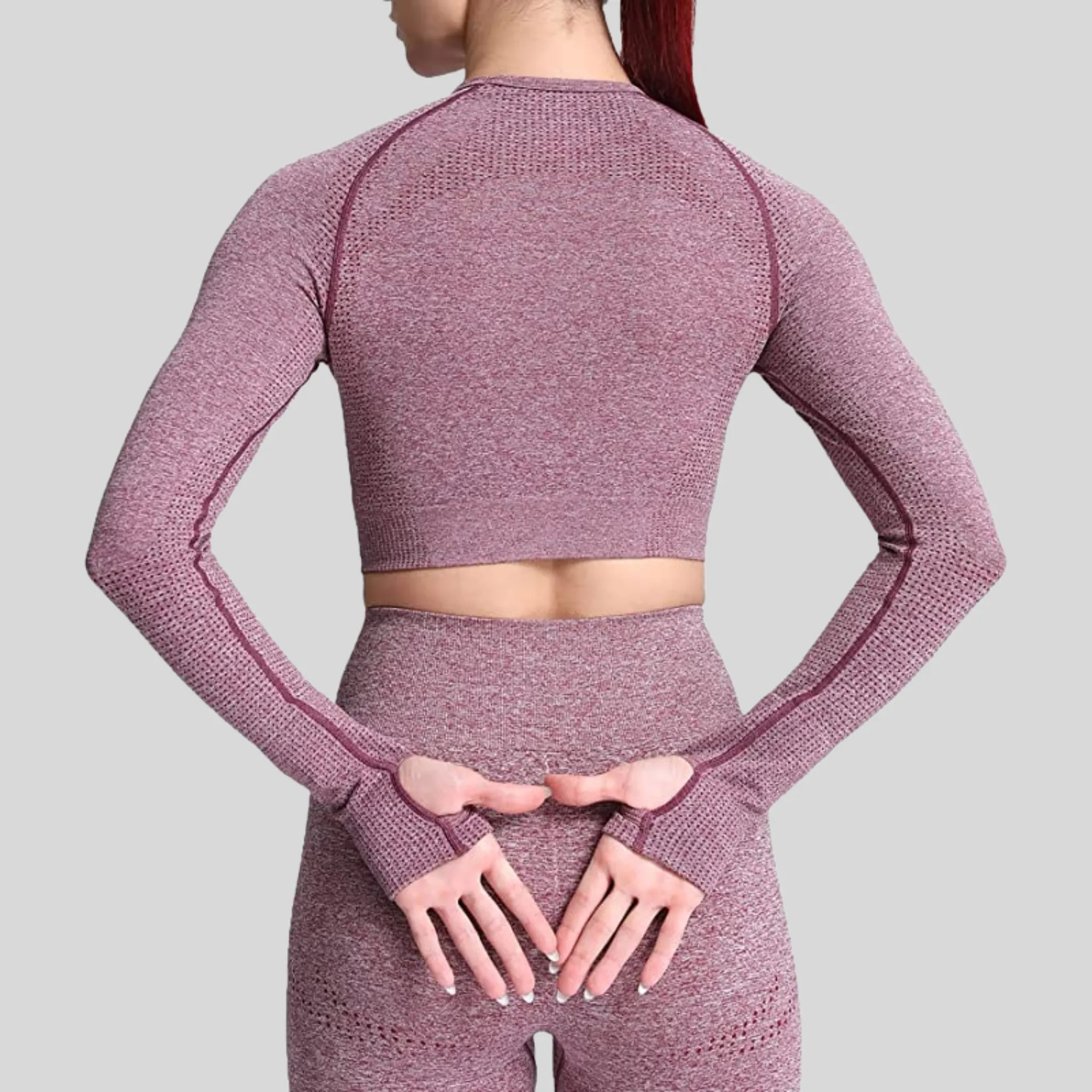 Orbit Seamless Long Sleeve Crop Top