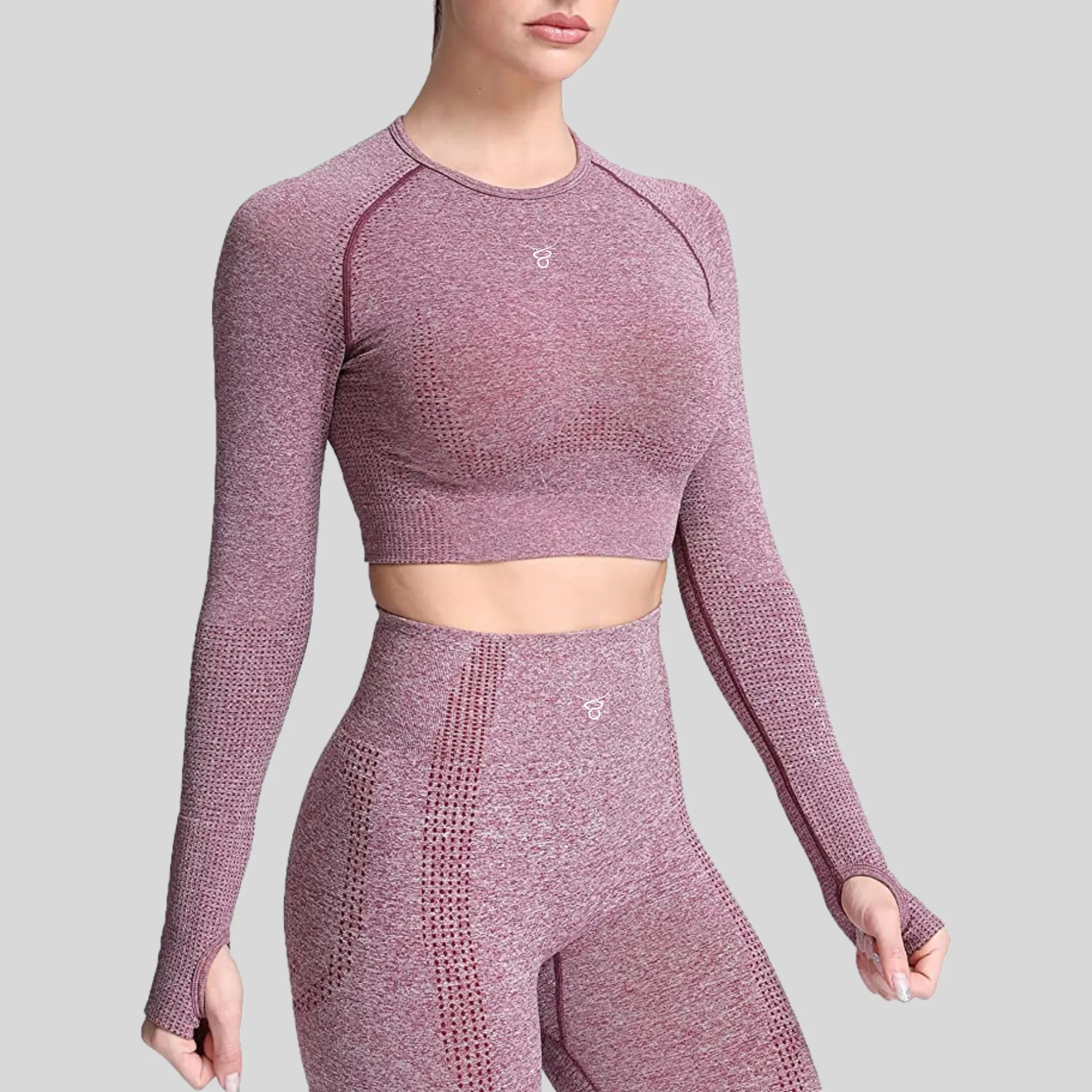 Orbit Seamless Long Sleeve Crop Top