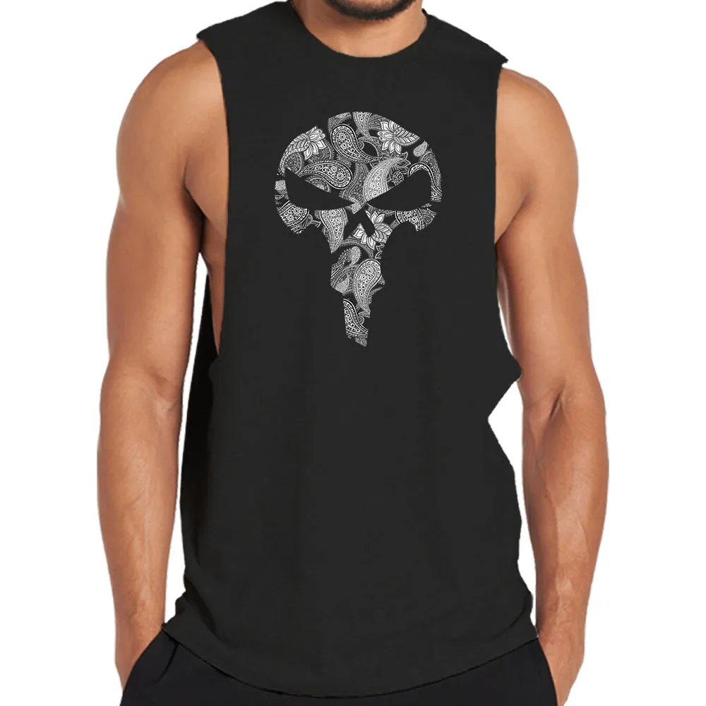 Paisley Skull Tank