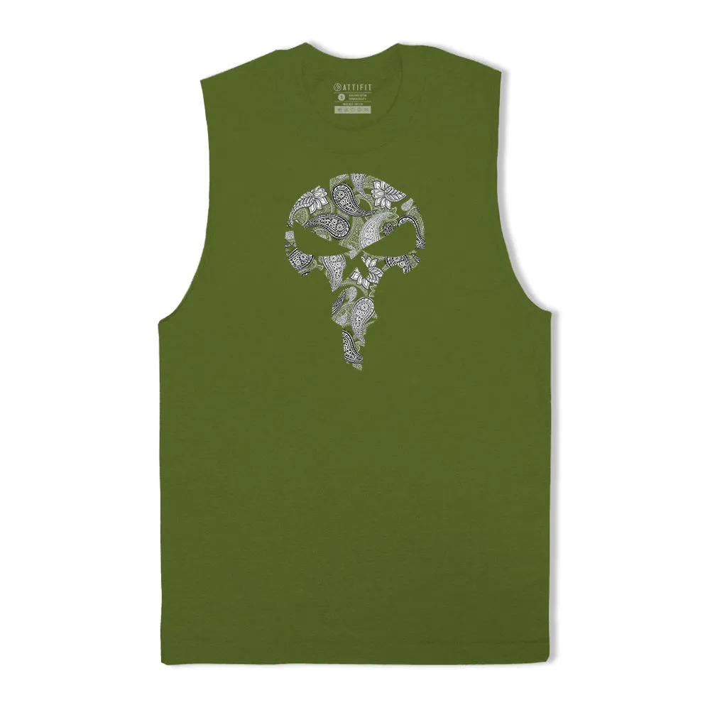 Paisley Skull Tank