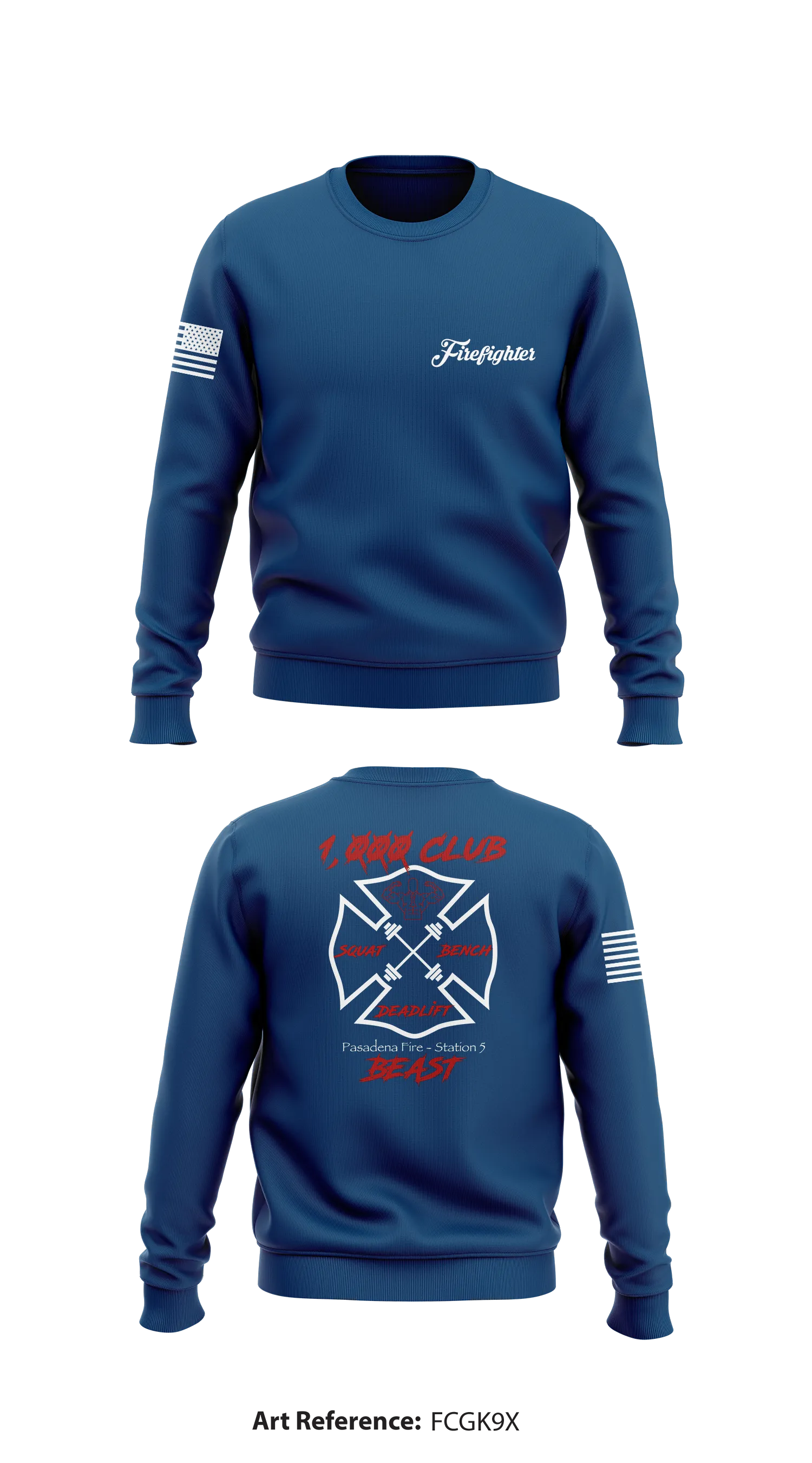 Pasadena Fire Station 5 Store 1 Core Men's Crewneck Performance Sweatshirt - fCGK9x