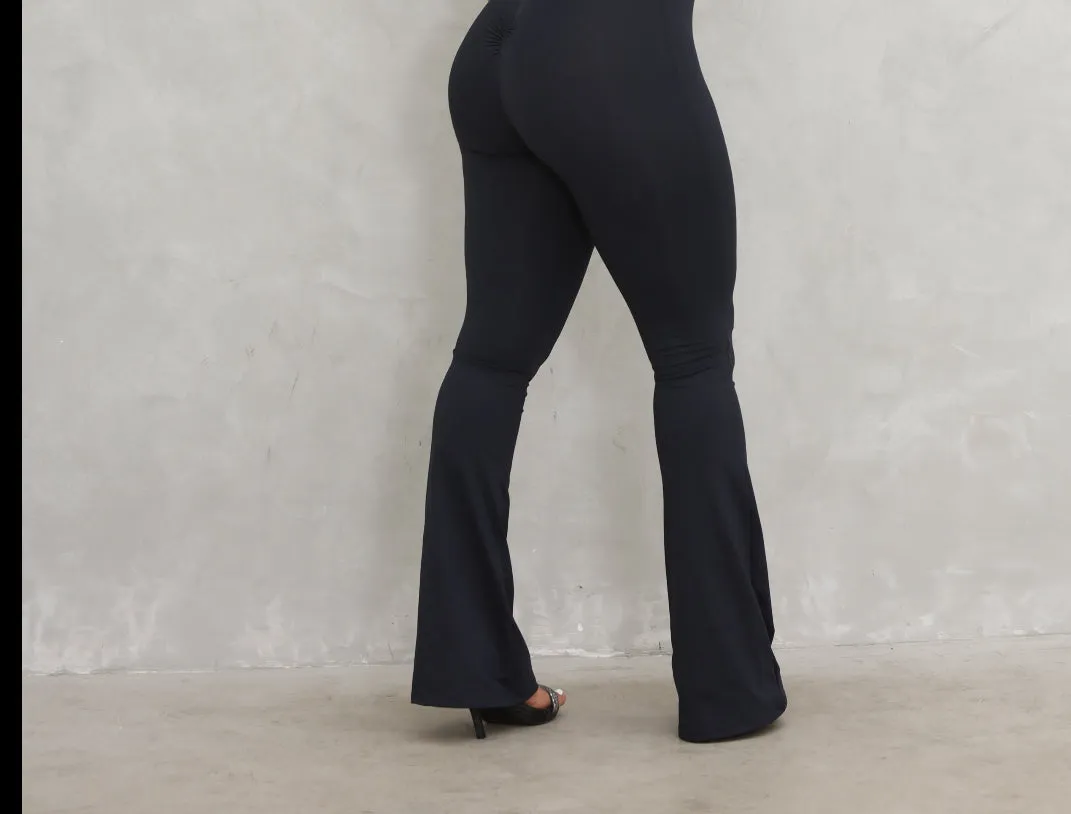 Perfect Black Bodysuit -Flare