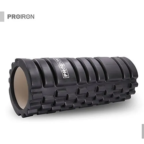 PROIRON Foam Roller Massage(BLACK), Body Roller for Muscle Physio Therapy, Ultra Lightweight Body Roller for Pain Relief, Perfect for Fitness Sports Home Gym
