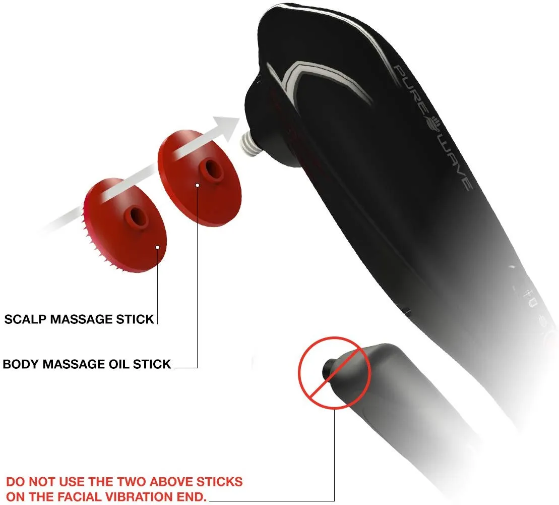 PUREWAVE™ CM-07 Dual Motor Percussion   Vibration Therapy Massager (Black) | Official Patented CM-07™ | Treat pain for back, sciatica, neck, leg, foot, plantar fasciitis, tendinitis, arthritis, sports