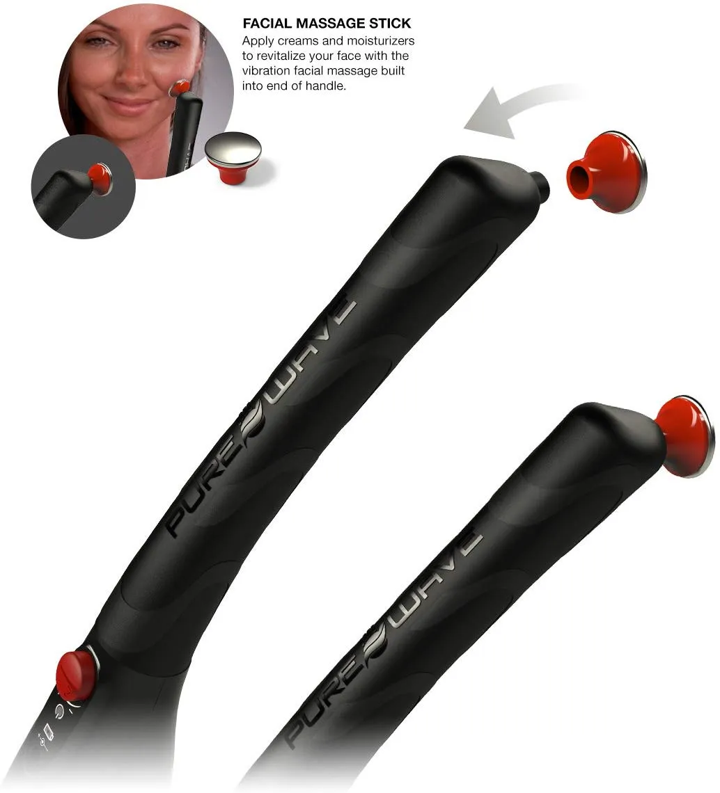PUREWAVE™ CM-07 Dual Motor Percussion   Vibration Therapy Massager (Black) | Official Patented CM-07™ | Treat pain for back, sciatica, neck, leg, foot, plantar fasciitis, tendinitis, arthritis, sports