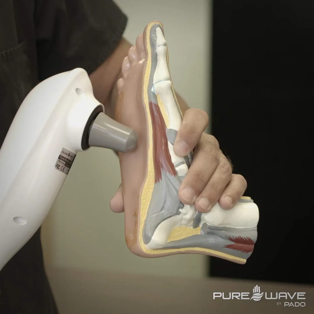 PUREWAVE™ CM-07 Dual Motor Percussion   Vibration Therapy Massager (White) | Official Patented CM-07™ | Treat pain for back, sciatica, neck, leg, foot, plantar fasciitis, tendinitis, arthritis, sports