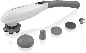 PUREWAVE™ CM-07 Dual Motor Percussion   Vibration Therapy Massager (White) | Official Patented CM-07™ | Treat pain for back, sciatica, neck, leg, foot, plantar fasciitis, tendinitis, arthritis, sports