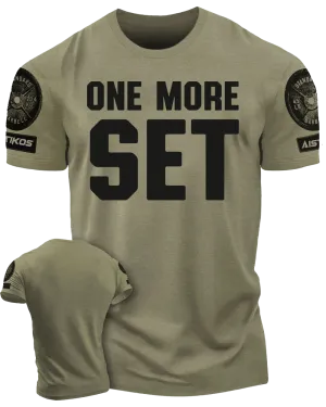"One More Set" Funny Motivational Workout Gym T-Shirt for Men