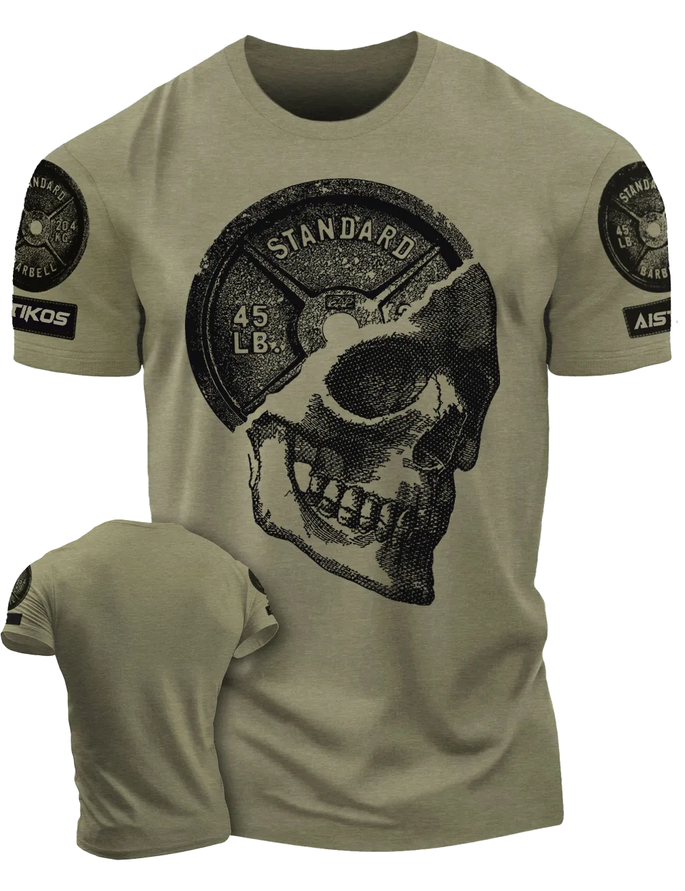 "Skullplate" Funny Motivational Workout T-Shirt for Men