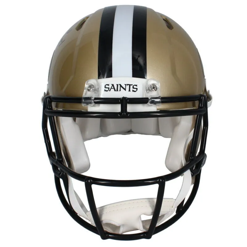 Rashid Shaheed Autographed "Who Dat" Saints Authentic Speed Helmet Beckett