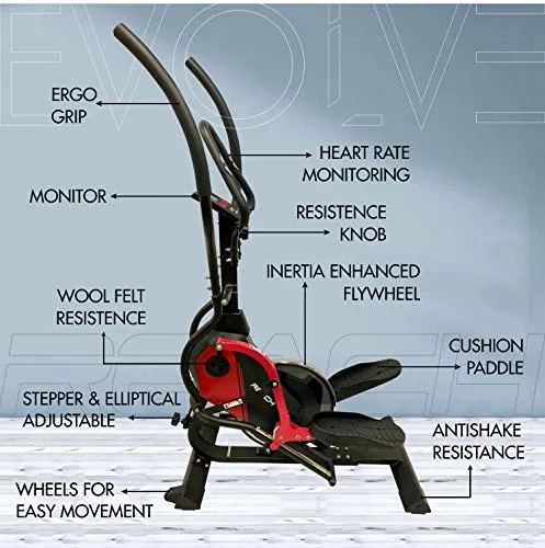Reach Evolve Elliptical Climber Cross Trainer   Stepper | Exercise Fitness Equipment for Home Gym