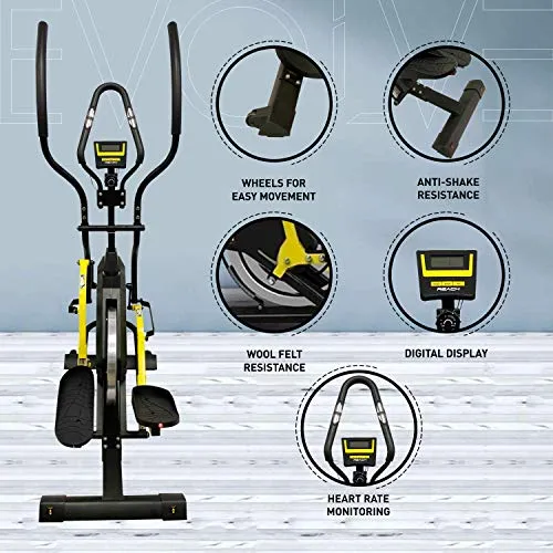Reach Evolve Elliptical Cross Trainer for Home   Stepper | 2-in-1 Exercise Fitness Equipment for Home Gym | Magnetic Resistance & Digital Monitor | 12 Months Warranty