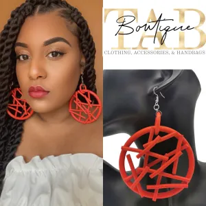 Red Jungle Gym Earrings
