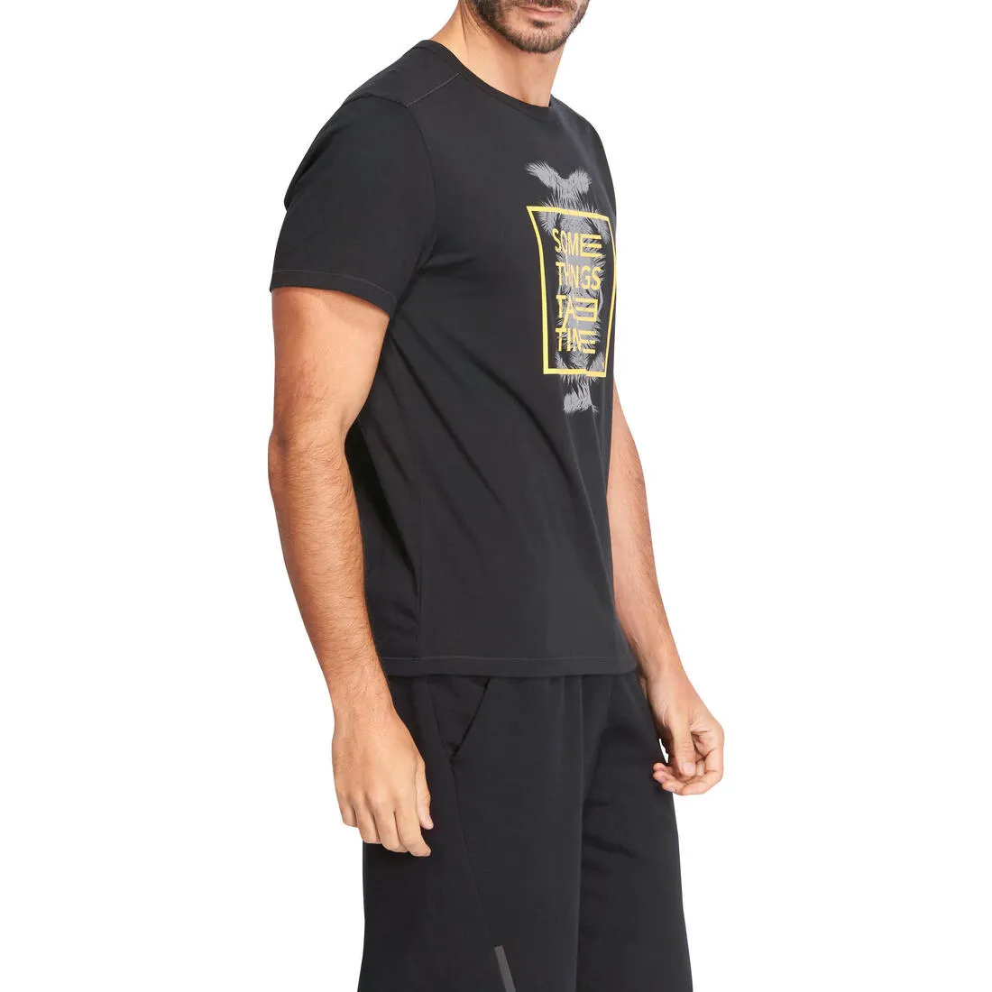 Regular-Fit Gym & Pilates T-Shirt Print