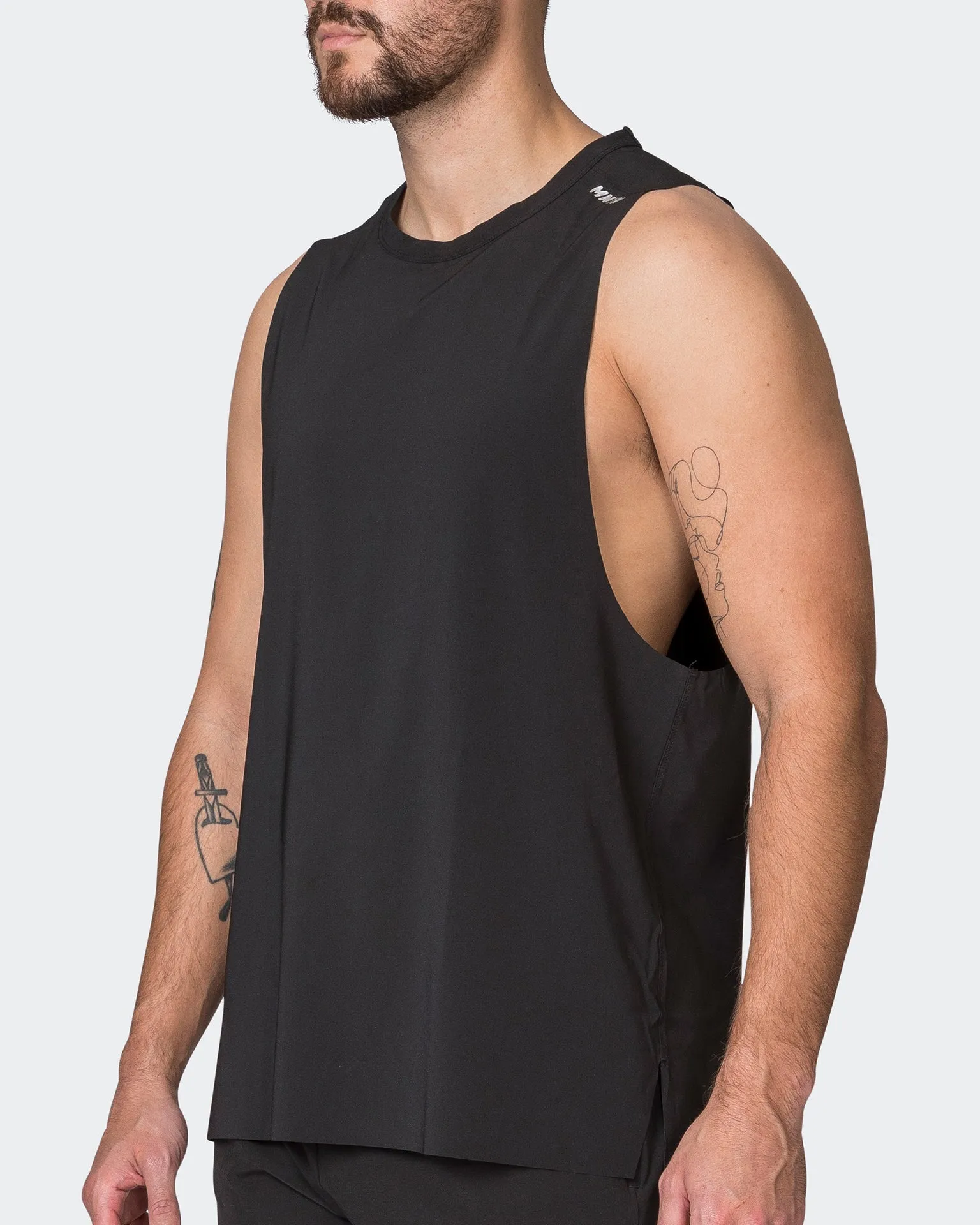 Replay Laser Cut Tank - Black