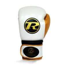 RINGSIDE PRO FITNESS SYNTHETIC LEATHER STRAP-WHITE/GOLD
