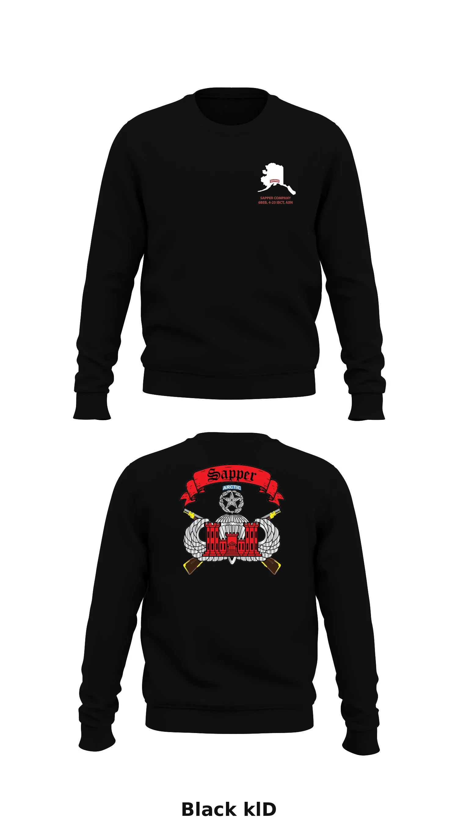 Sapper Company, 6th BEB, 4-25 IBCT (ABN) Store 2 Core Men's Crewneck Performance Sweatshirt - klD