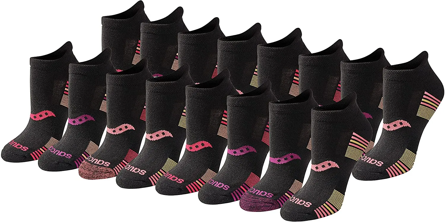 Saucony Women's Performance Heel Tab Athletic Socks (8 & 16 Pairs)