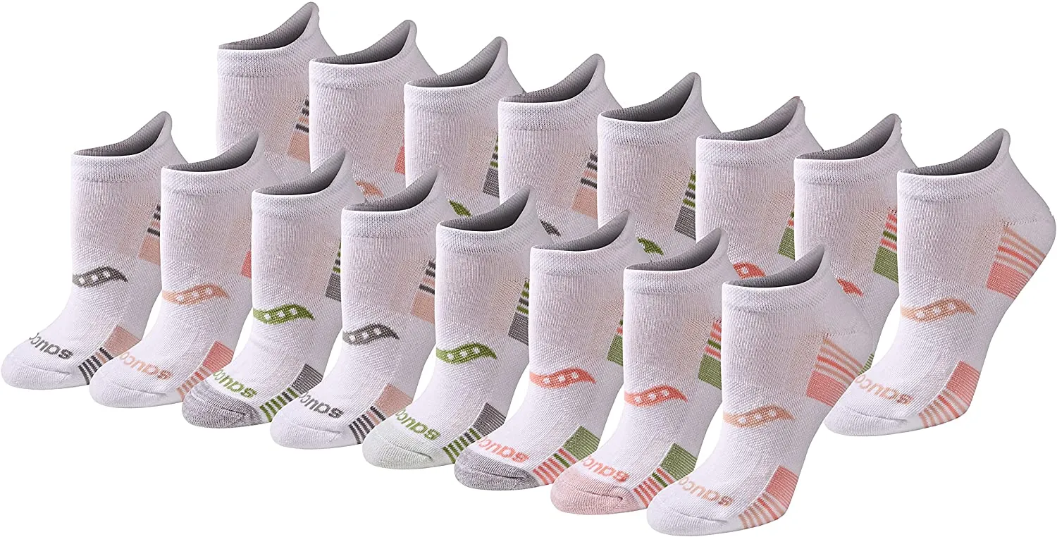 Saucony Women's Performance Heel Tab Athletic Socks (8 & 16 Pairs)