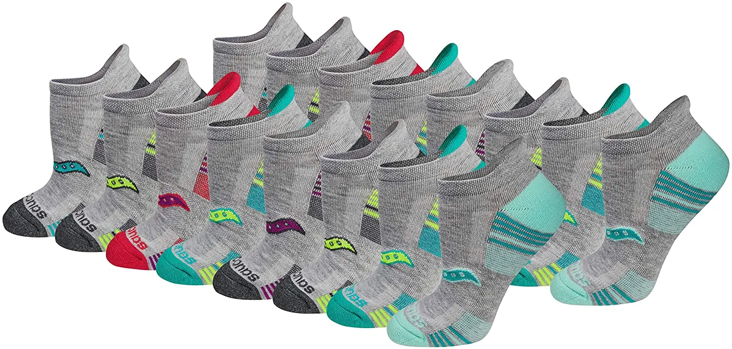 Saucony Women's Performance Heel Tab Athletic Socks (8 & 16 Pairs)