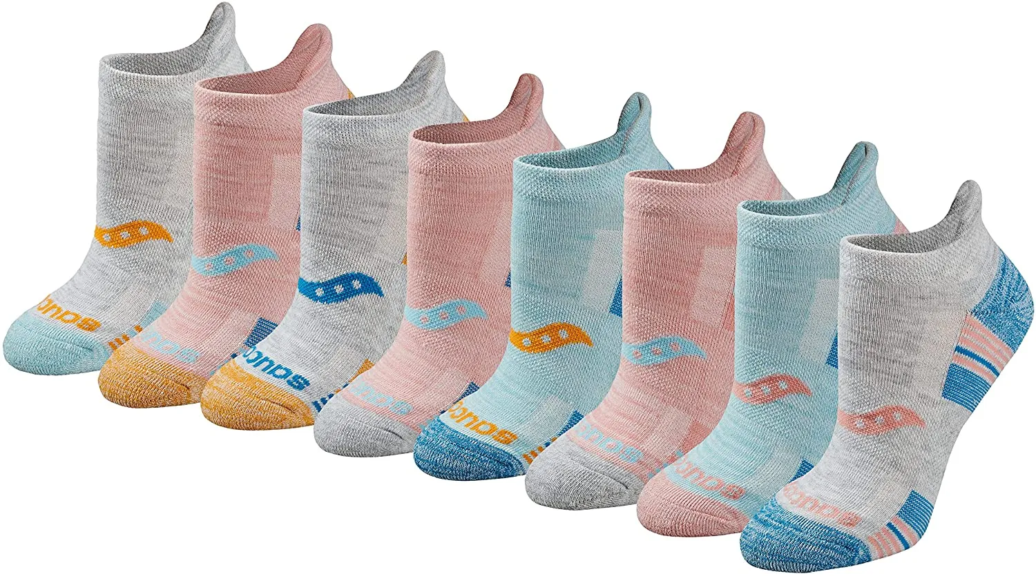 Saucony Women's Performance Heel Tab Athletic Socks (8 & 16 Pairs)