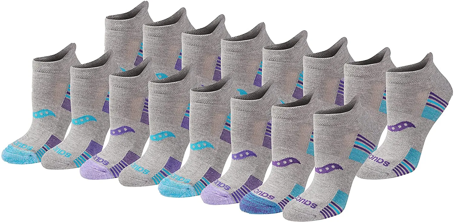 Saucony Women's Performance Heel Tab Athletic Socks (8 & 16 Pairs)