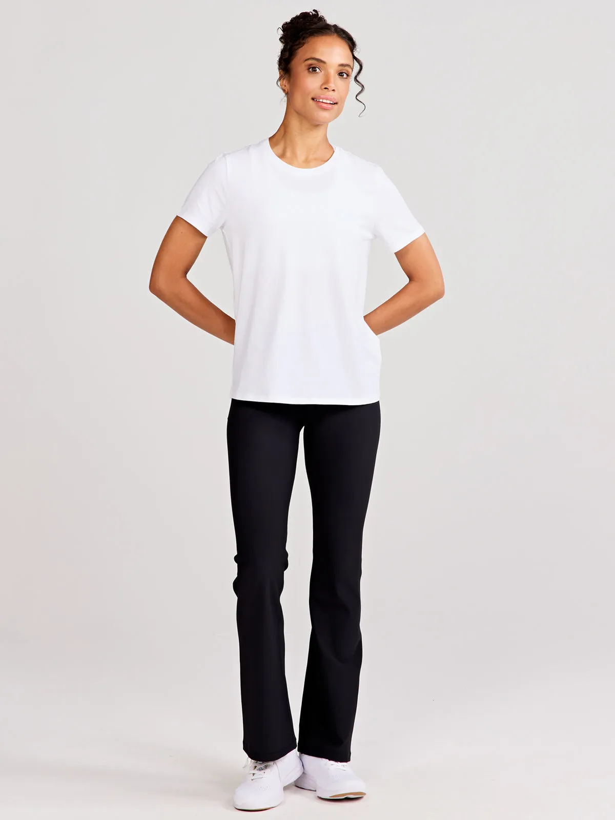 Sculptive Rib Pocket Flare Pant