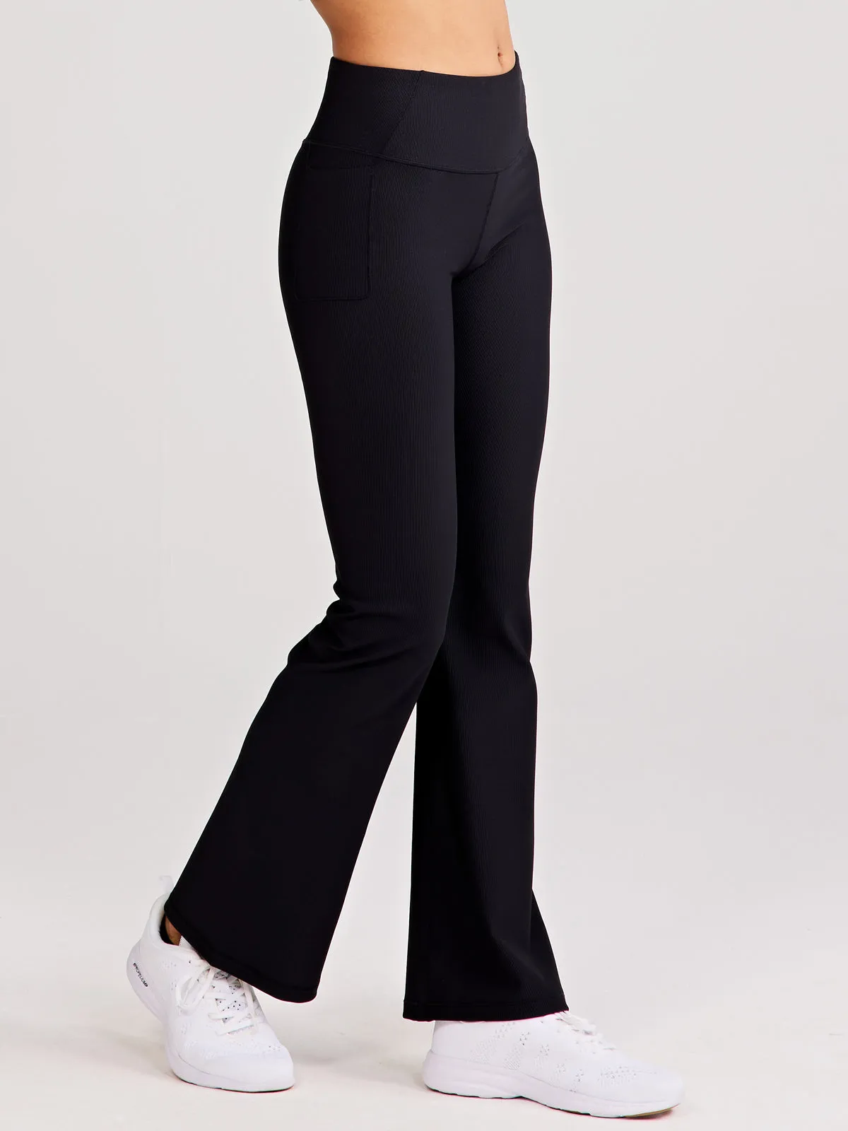 Sculptive Rib Pocket Flare Pant