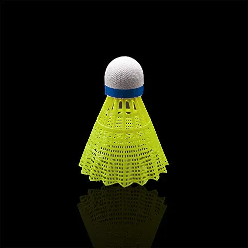 Senston Nylon Badminton Shuttlecocks Sports Birdies Shuttlecock 12PCS for Outdoor Indoor Sports Activities - Yellow