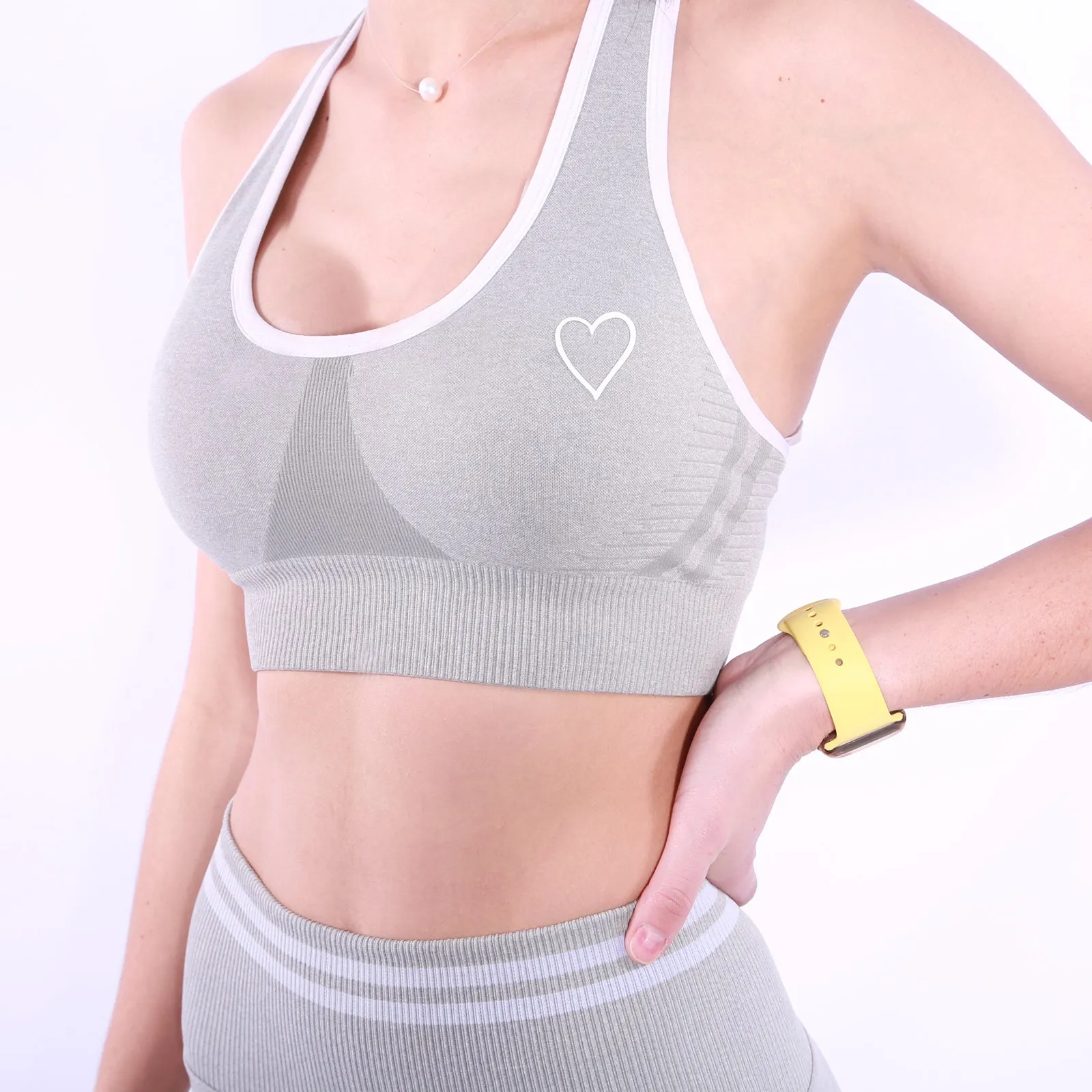 Shapewear GymBunny Seamless padded bra top - Grey