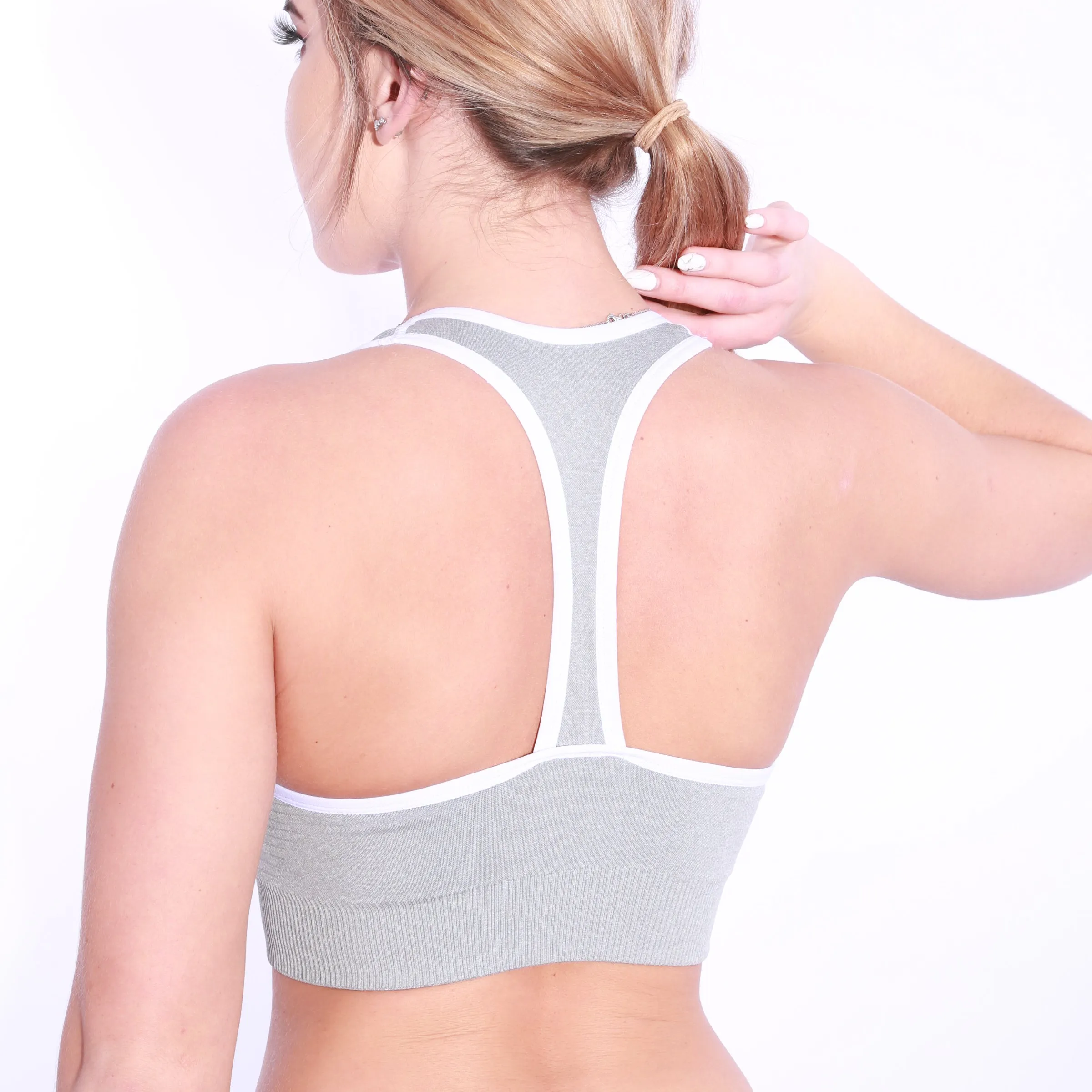 Shapewear GymBunny Seamless padded bra top - Grey